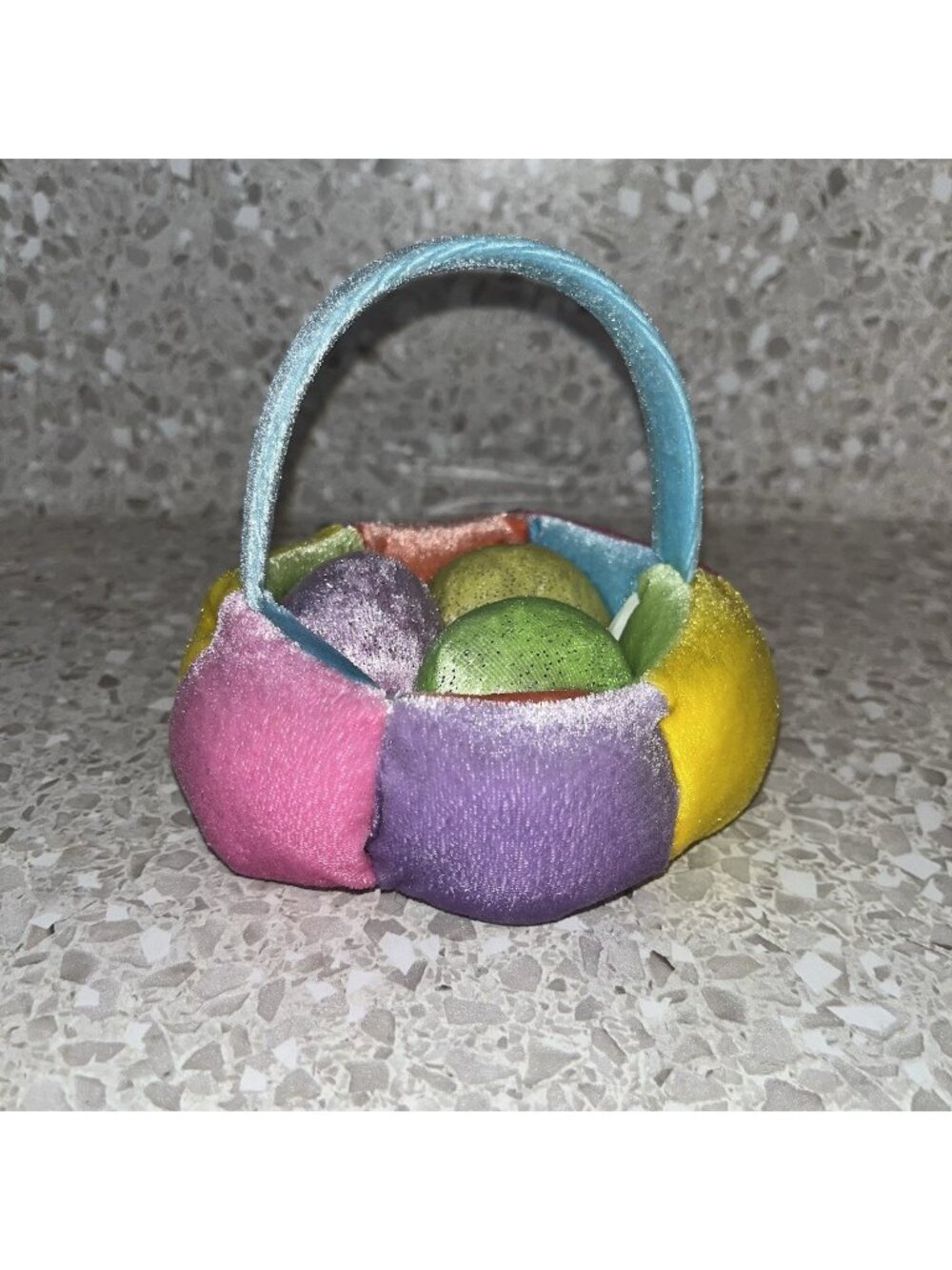 Build A Bear Plush Easter Basket with 3 Eggs Pastel Spring